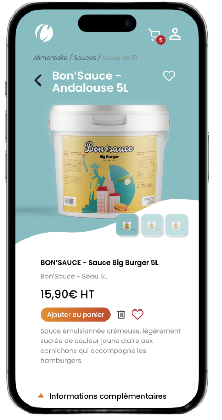 Interface de l'application mobile Celame sur smartphone
