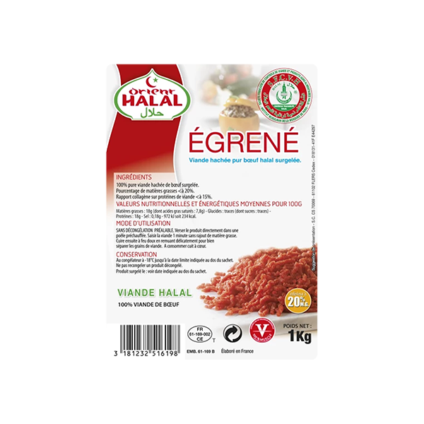 Viande hachée Egrénée 100%